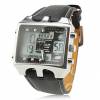 Unisex Analog-Digital Multi-Functional Fashion Dial Wrist Watch with Black PU Band OEM UADMFFDWWBPB